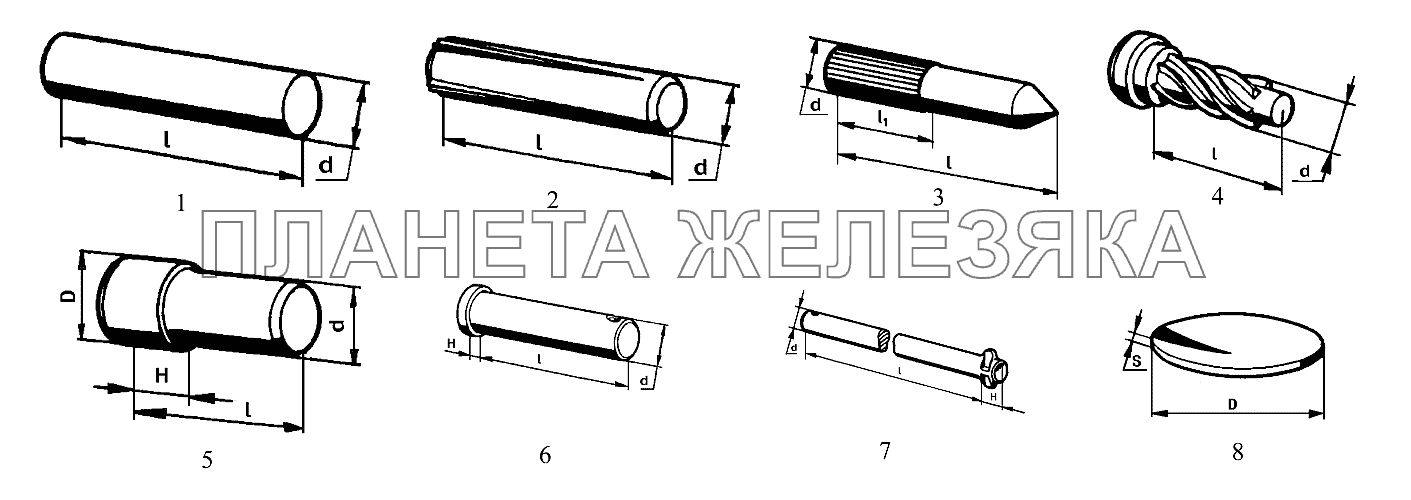 Штифты, пальцы, заглушки УАЗ-31519